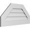 Ekena Millwork Octagonal Top Surface Mount PVC Gable Vent w/ 3-1/2"W x 1"P Standard Frame, 32"W x 16"H GVPOT32X1601SN - alternate 2